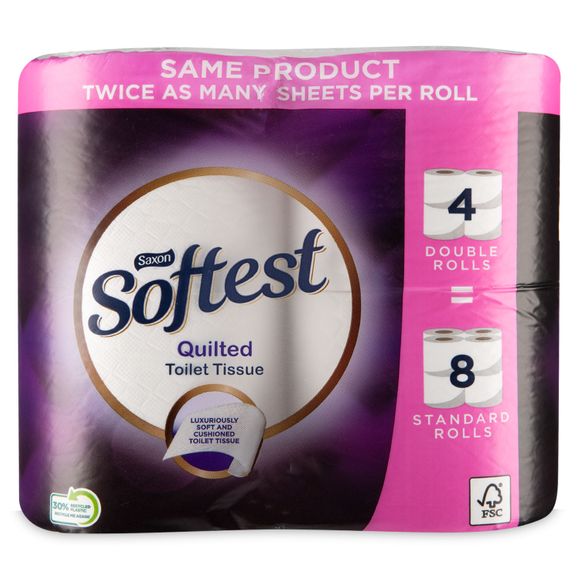Saxon Quilted Toilet Tissue 4 Pack