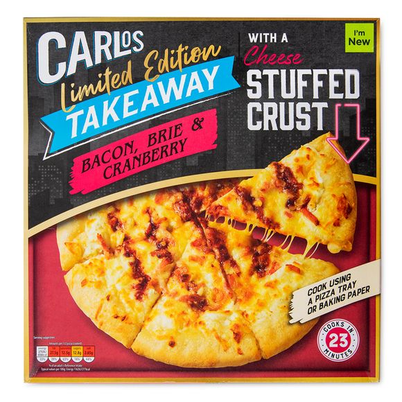 Carlos Takeaway Bacon, Brie & Cranberry Pizza 500g