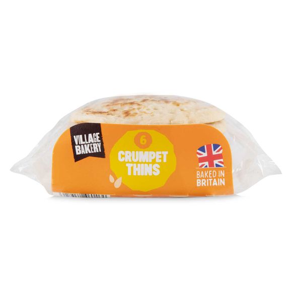 Village Bakery Crumpet Thins 168g/6 Pack