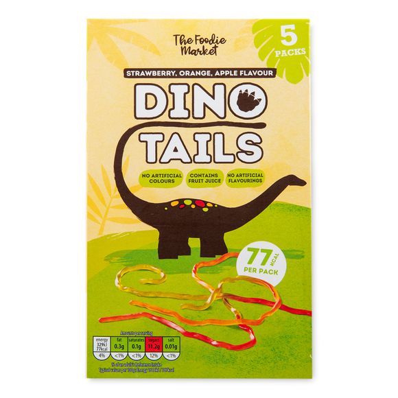 The Foodie Market Dino Tails Fruit Sweets 5x20g/5 Pack