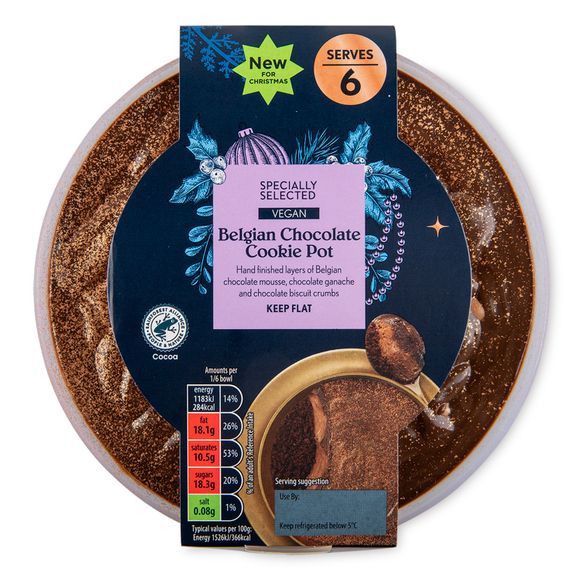 Specially Selected Vegan Belgian Chocolate Cookie Pot 465g