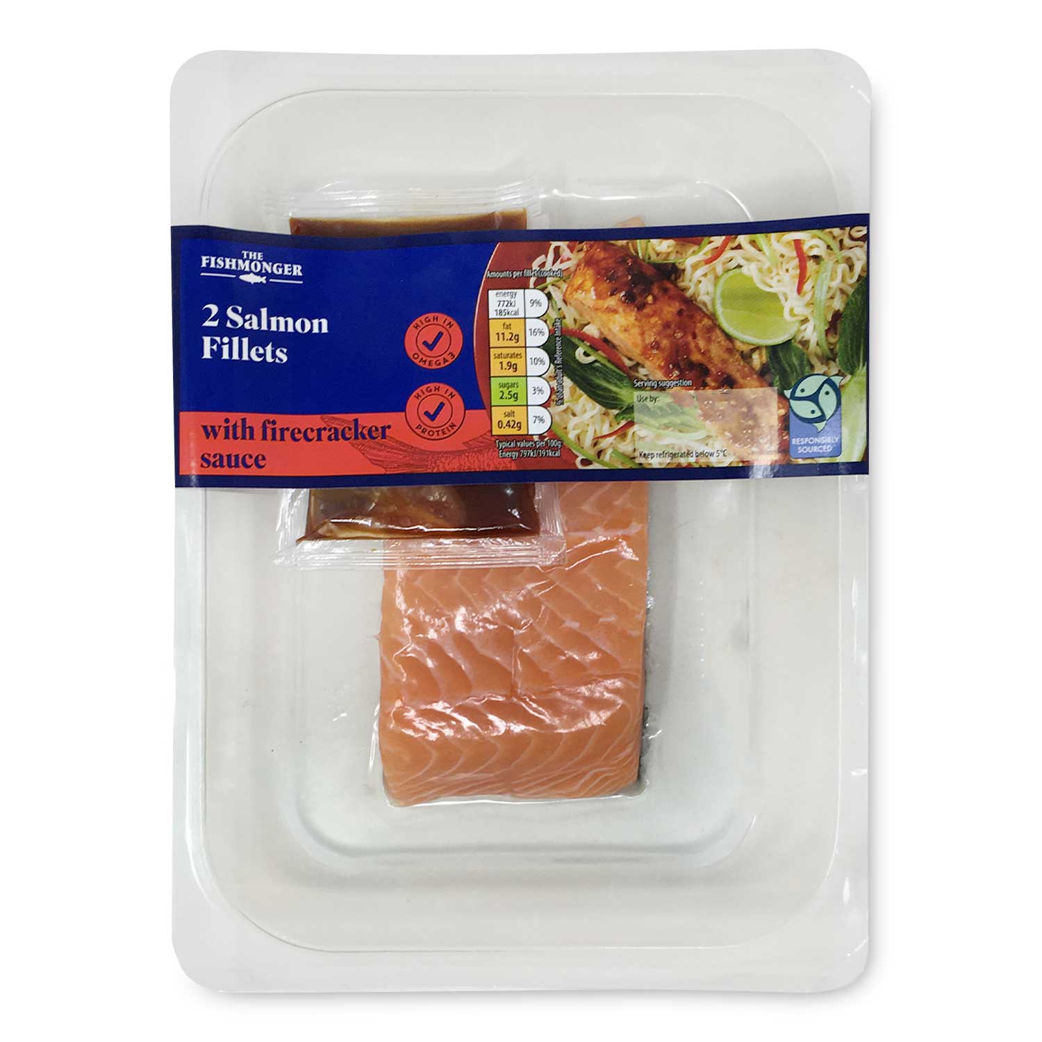 The Fishmonger Salmon Fillets With Firecracker Sauce 240g/2 Pack