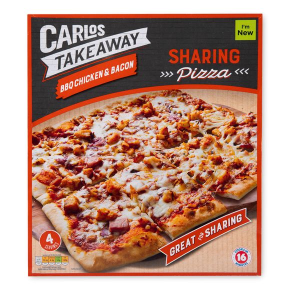 Carlos Takeaway BBQ Chicken & Bacon Stonebaked Pizza 600g