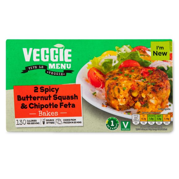 Veggie Menu Spicy Butternut Squash & Chipotle Feta Bakes 220g/2 Pack