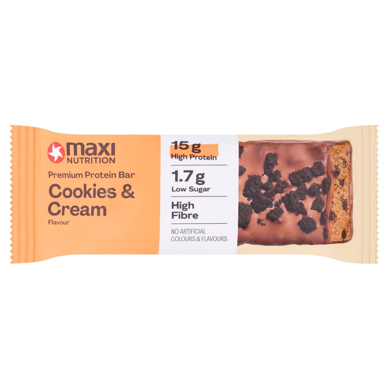 Maxi Nutrition Premium Cookies & Cream Flavour Protein Bar 45g