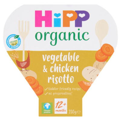 HiPP Organic Vegetable & Chicken Risotto Toddler Tray Meal 1-3 Years 