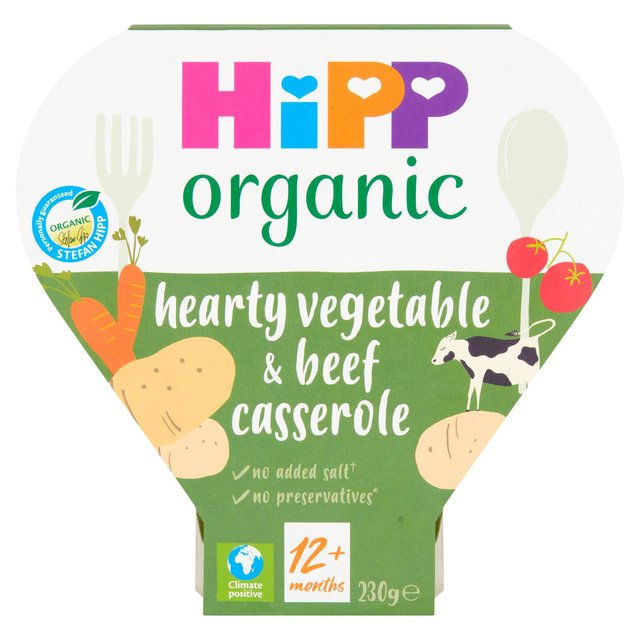 HiPP Organic Hearty Vegetable & Beef Casserole Toddler Tray Meal 12+ Months