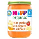 HiPP Organic Star pasta with Squash & Chicken Baby Food Jar 7+ Months 