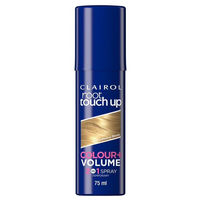 Clairol Root Touch Up Colour+Volume 2 in 1 Spray Temporary Dark to Medium Blonde 75ml