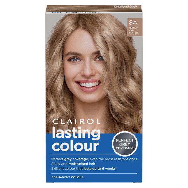 Clairol Lasting Colour Permanent Hair Dye 8a Medium Ash Brown 