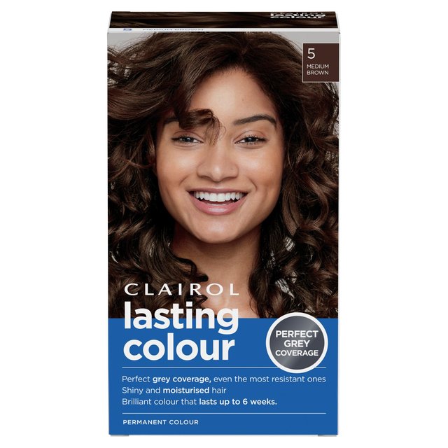 Clairol Lasting Colour Permanent Hair Dye 5 Medium Brown 