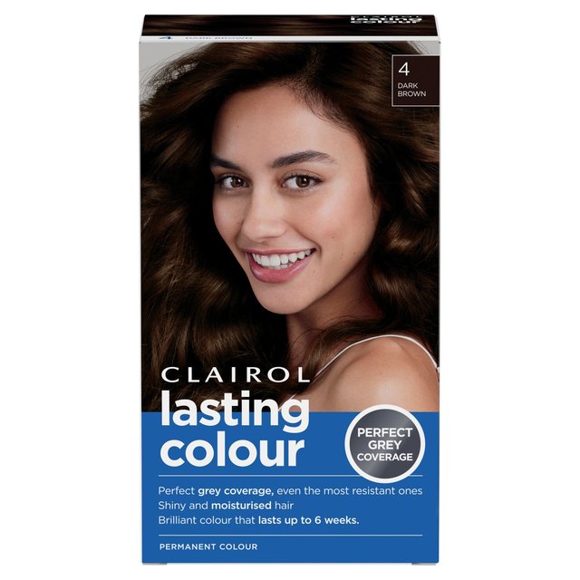 Clairol Lasting Colour Permanent Hair Dye 4 Dark Brown 