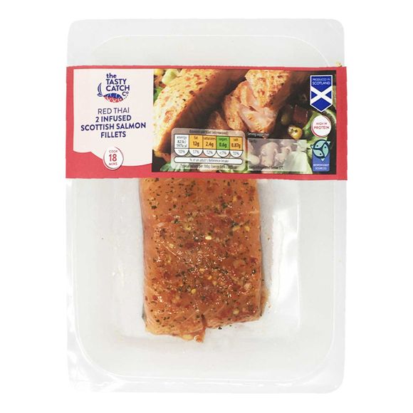 The Fishmonger Red Thai Inspired Infused Scottish Salmon Fillets 220g/2 Pack