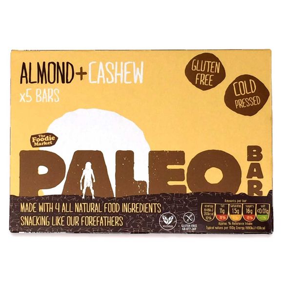 The Foodie Market Paleo Bars Almond & Cashew 225g