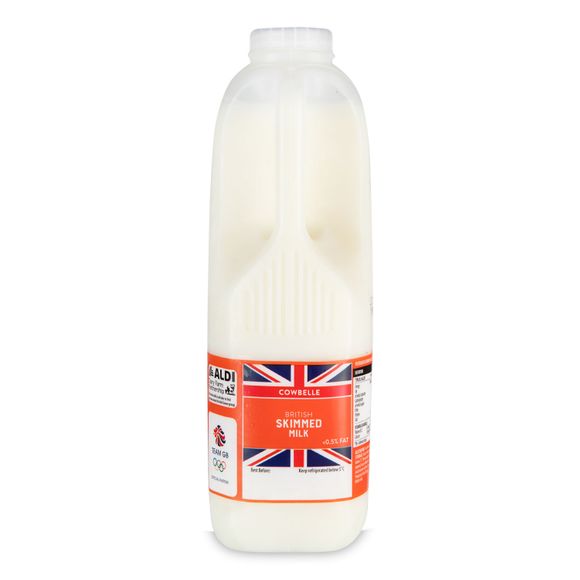 Cowbelle British Skimmed Milk 2 Pints