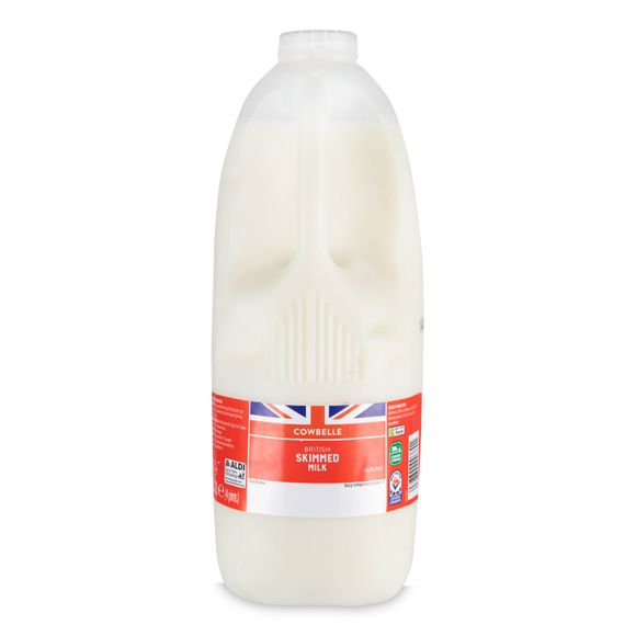 Cowbelle British Skimmed Milk 4 Pints