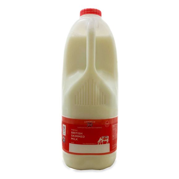 Cowbelle British Skimmed Milk 4 Pints