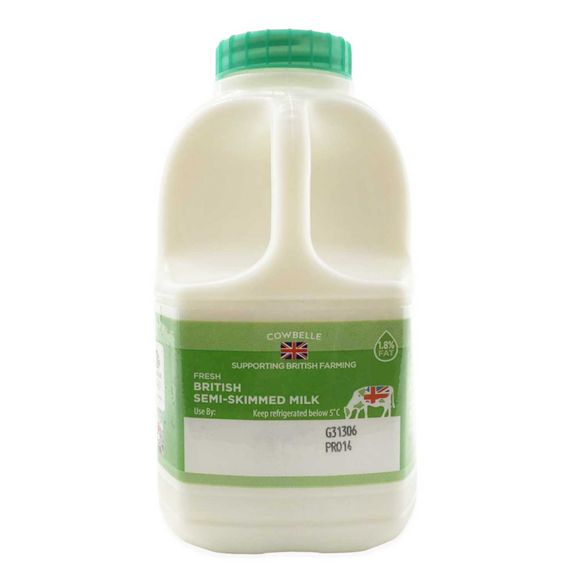 Cowbelle British Semi-skimmed Milk 1 Pint