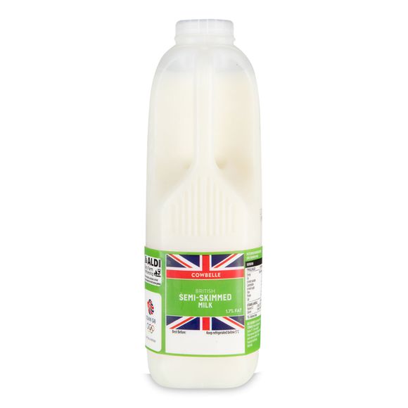 Cowbelle British Semi-skimmed Milk 1.7% Fat 2 Pints