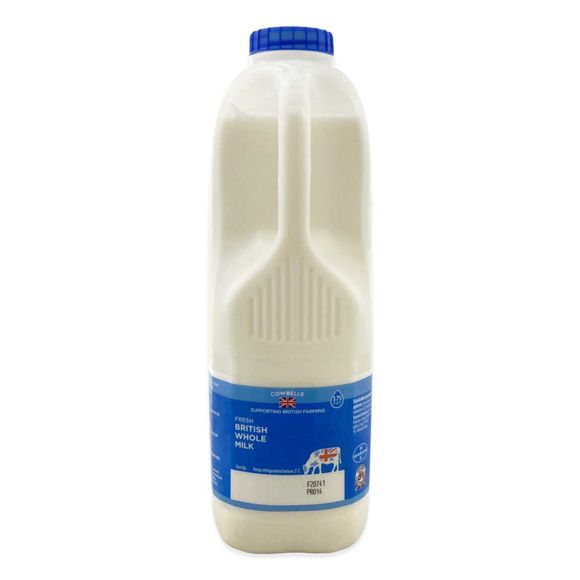 Tesco British Whole Milk 2.272L, 4 Pints - HelloSupermarket