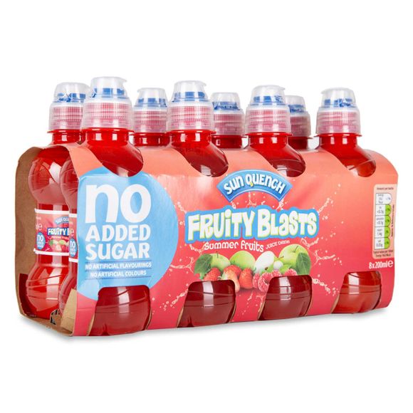 Sun Quench Fruity Blasts Summer Fruits Juice Drink 8x200ml