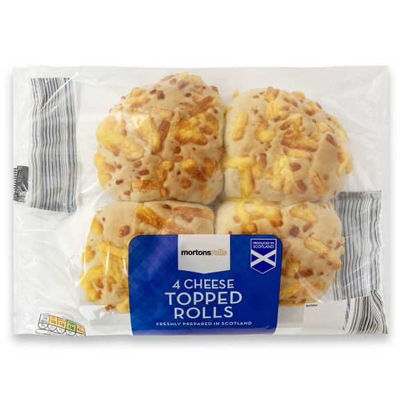 Authentic Scottish Bakeries Cheese Topped Rolls 4 Pack