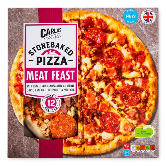 Carlos Meat Feast Stonebaked Pizza 335g