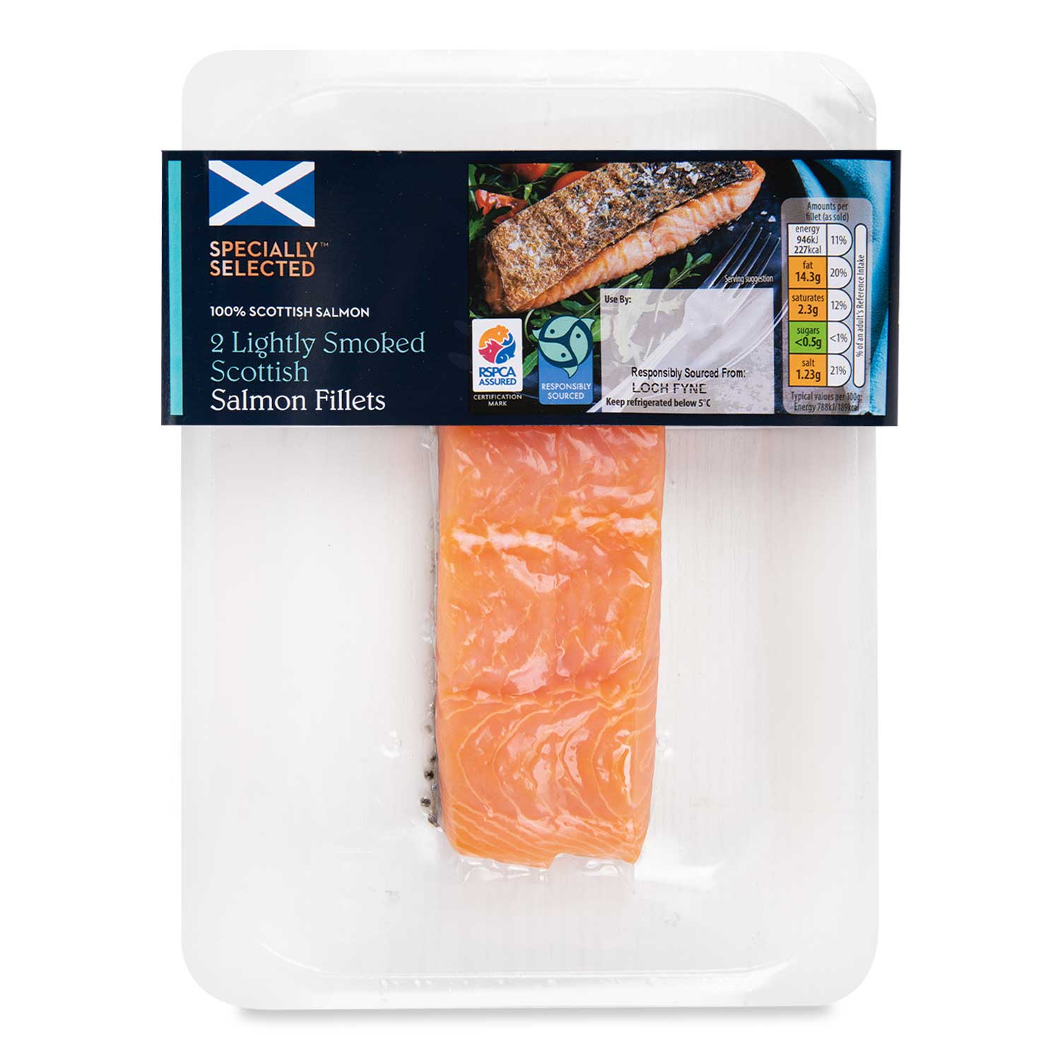 Specially Selected Lightly Smoked Scottish Salmon Fillets 240g/2 Pack