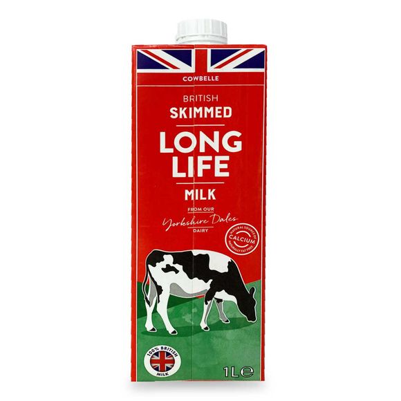 Cowbelle British Skimmed Long Life Milk 1l