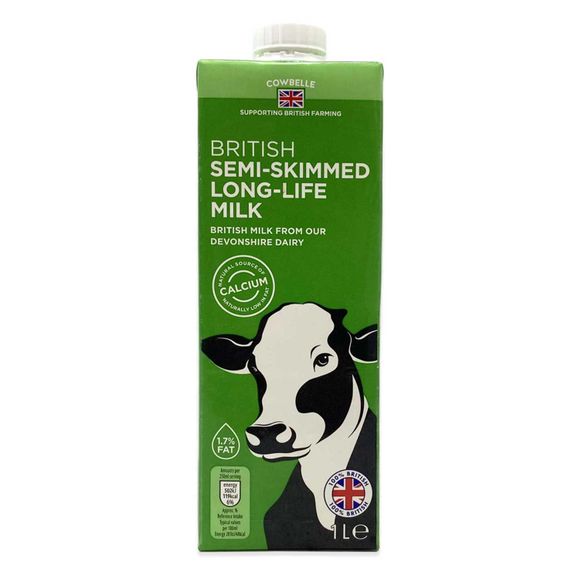 Cowbelle British Semi-skimmed Long Life Milk 1l
