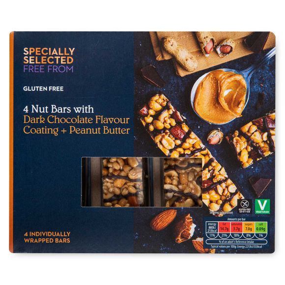 M&S Marks & Spencer Nut Bars 4 x 40g ( Crunchy Peanut Butter / Seeds & Sea  Salt / Almond, Blueberry & Cranberry )