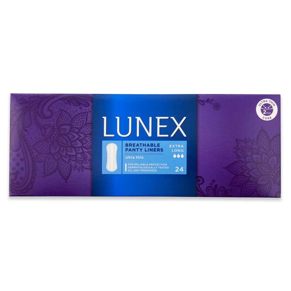 Lunex Panty Liners - Long 24 Pack