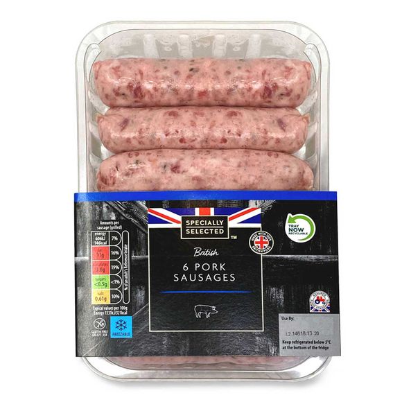 Specially Selected 6 British Pork Sausages 400g