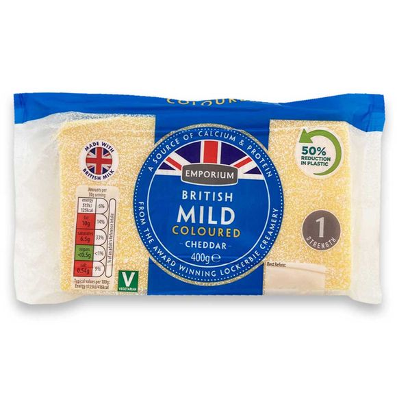 Emporium British Mild Coloured Cheddar 400g