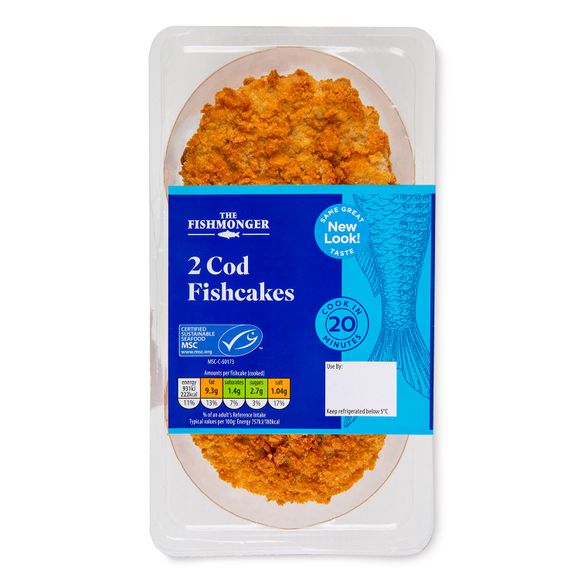 The Fishmonger Cod Fishcakes 270g/2 Pack