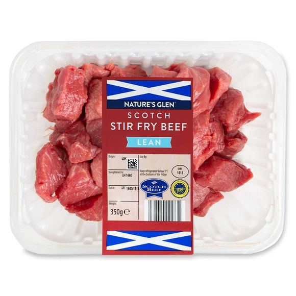 Nature's Glen Scotch Lean Stir Fry Beef 350g