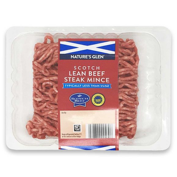 Nature's Glen Scotch Lean Beef Steak Mince 250g