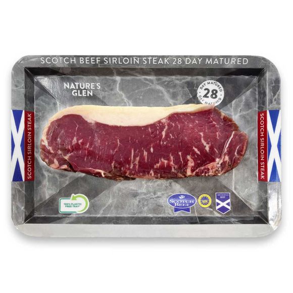 Nature's Glen Scotch Beef Sirloin Steak 28 Day Matured 227g