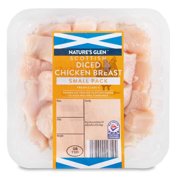 Nature's Glen Scottish Diced Chicken Breast Fillets 400g