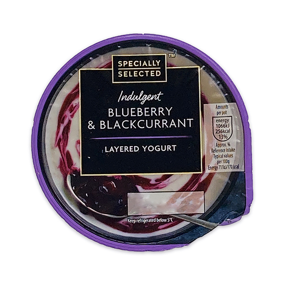 Specially Selected Blueberry & Blackcurrant Layered Yogurt 150g