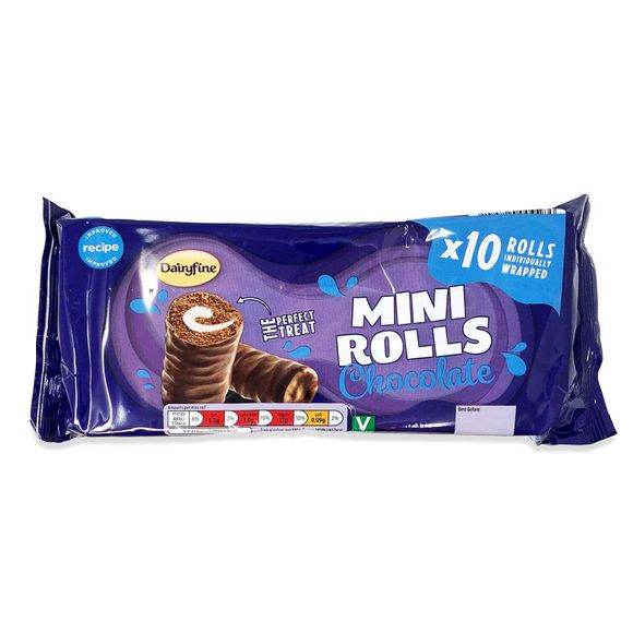 Dairyfine Chocolate Mini Rolls 260g