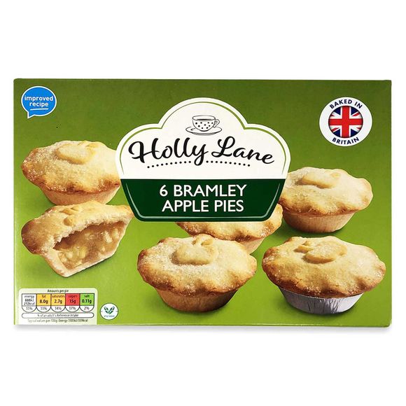 Holly Lane Bramley Apple Pies 354g/6 Pack