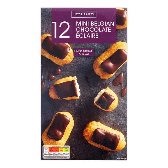 Let's Party Mini Belgian Chocolate Éclairs 12 Pack