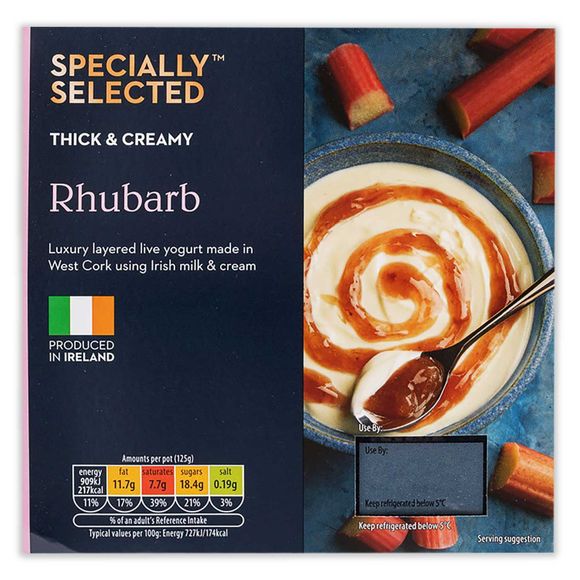 Specially Selected Thick & Creamy Rhubarb Yogurt 4x125g