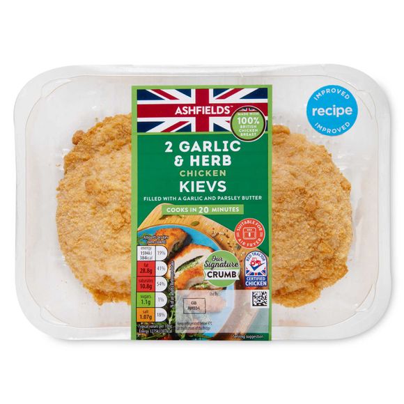 Ashfields Garlic & Herb Chicken Kievs 260g/2 Pack