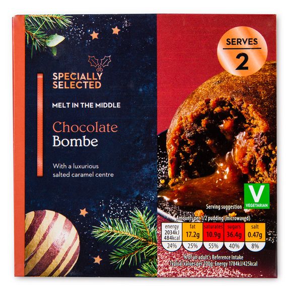 Specially Selected Chocolate & Salted Caramel Bombe 227g