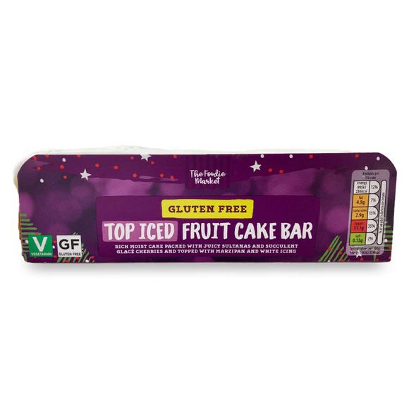 Free From Gluten Free Top Iced Fruit Cake Bar 400g