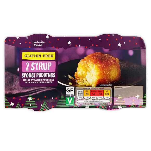 Free From Gluten Free Syrup Sponge Puddings 220g/2 Pack