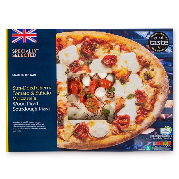 Specially Selected Wood Fired Semi-dried Cherry Tomato & Buffalo Mozzarella Pizza 490g