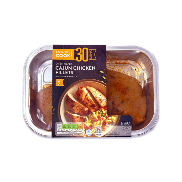 Ready Set Cook! Oven Ready Cajun Chicken Fillets 275g